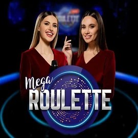 Mega Roulette slot logo by Pragmatic Play at Spinorhino Casino