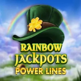 Rainbow Jackpots Power Lines slot visual from Red Tiger Gaming available on spinorhinocasino.gr.com