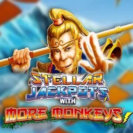 Jackpots logo of Stellar Jackpots with More Monkeys from Lightning Box Game at Spinorhino Casino