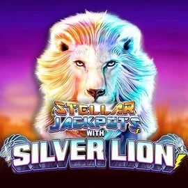 Stellar Jackpots with Silver Lion slot visual from Lightning Box Game available on spinorhinocasino.gr.com